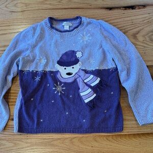 Christopher & Banks Purple Knit Sweater